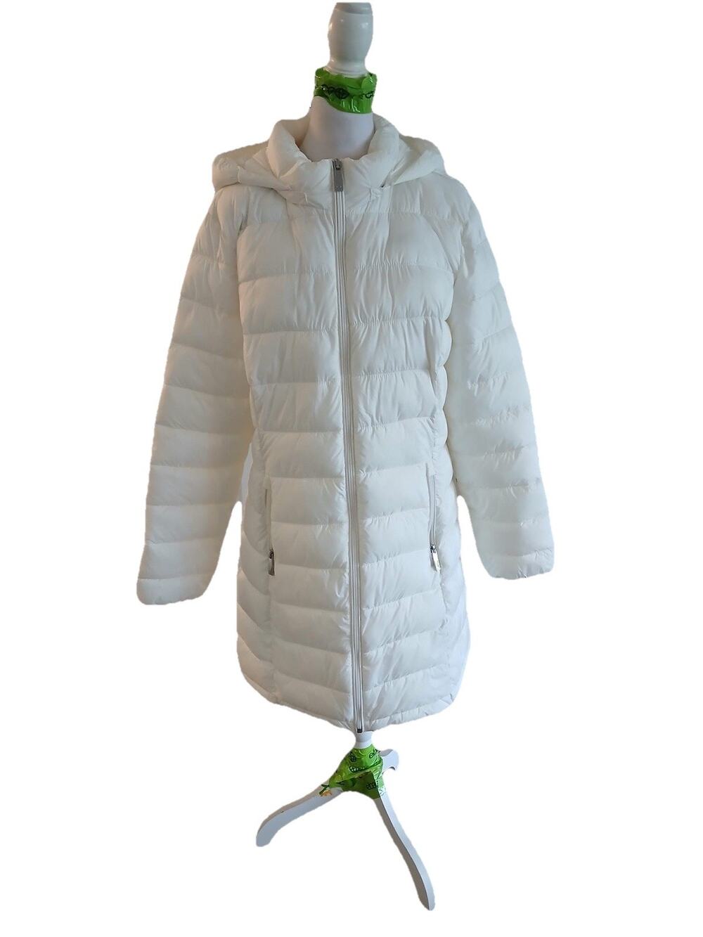 Calvin Klein Packable Jacket Women’s Size L Lightweight White Warmth Factor 71°F